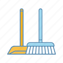 broom, brush, dust, dustpan, floor, scoop, sweeping