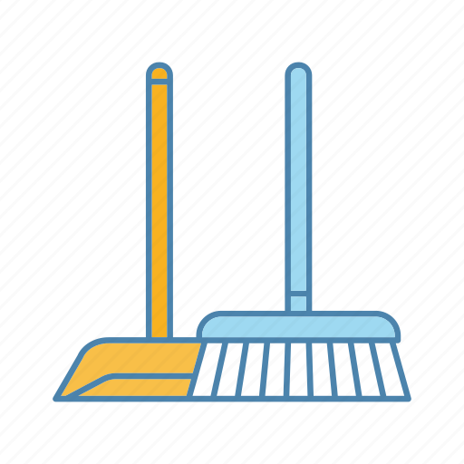 Broom, brush, dust, dustpan, floor, scoop, sweeping icon - Download on Iconfinder