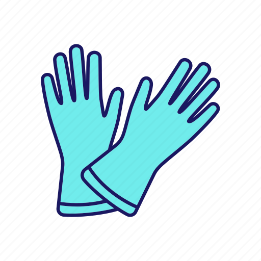 Clean, glove, handwear, household gloves, protection, rubber, wash icon - Download on Iconfinder