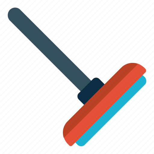 Brush, cleaning equipment, floor wiper, handle, household, housekeeping, rubber icon - Download on Iconfinder