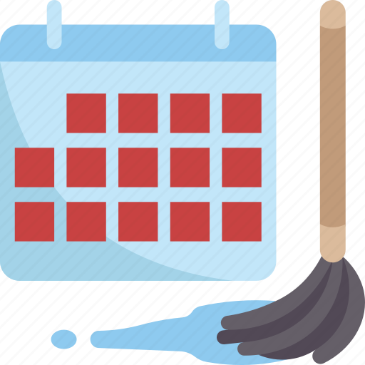 Cleaning, routine, schedule, calendar, timetable icon - Download on Iconfinder
