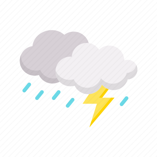 Thunderstorm, thunder, lightning, storm, rain, wind, hazard icon - Download on Iconfinder