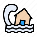house, disaster, flood, home, building
