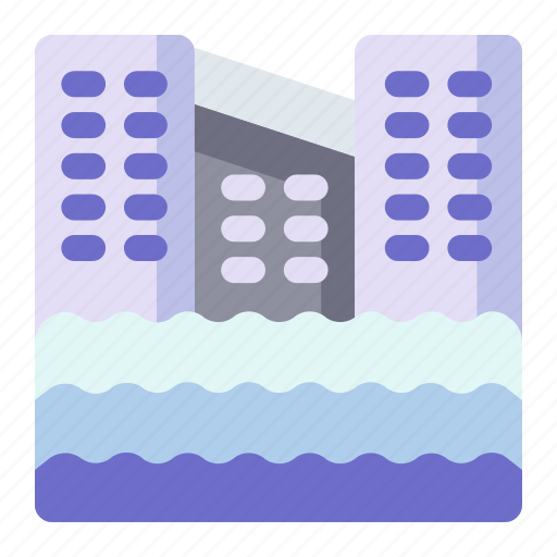 Disaster, flood, global warming, climate change, water icon - Download on Iconfinder