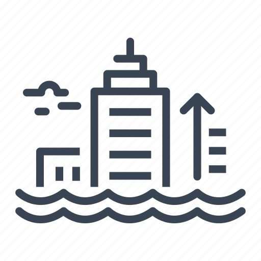 Sea, level, rise, flood, disaster, climate, change icon - Download on Iconfinder