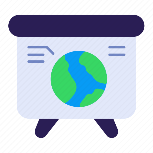 World, presentation, earth, global, board, knowledge icon - Download on Iconfinder