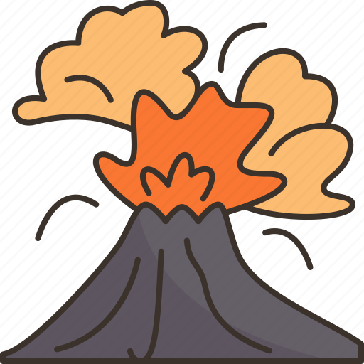 Volcano, eruption, lava, explosion, disaster icon - Download on Iconfinder