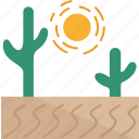 desert, sand, arid, landscape, heat