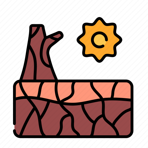 Drought, climate change, global warming, disaster, forest icon - Download on Iconfinder