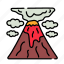 volcano, lava, eruption, mountain, danger, explosion 