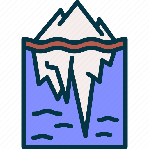 Iceberg, ice, ocean, antarctica, underwater icon - Download on Iconfinder