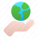 care, hand, earth, globe, environment, world