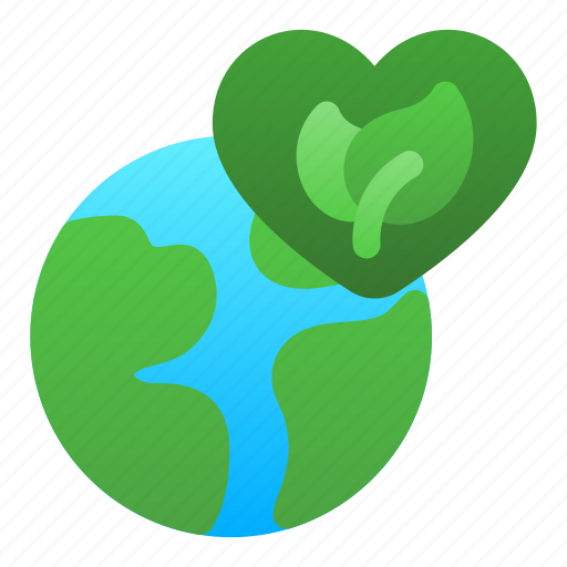 Earth, globe, love, heart, environment, leafs icon - Download on Iconfinder