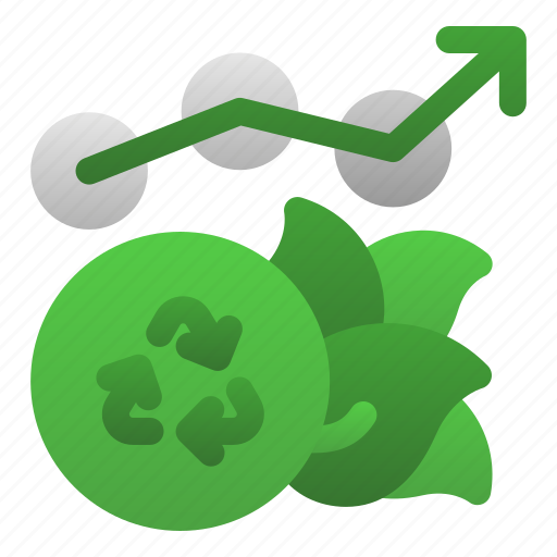 Graph, report, recycle, recycling, statistics, leafs icon - Download on Iconfinder