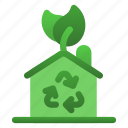 green, house, recycle, clean, renewable