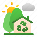green, house, recycle, recycling, trees, renewable