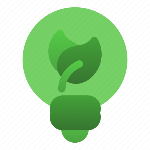 Lightbulb, leafs, green, clean, energy, ecology icon - Download on Iconfinder