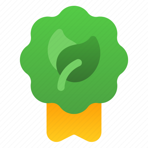 Medal, badge, leafs, environment icon - Download on Iconfinder