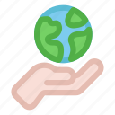 care, hand, earth, globe, environment, world