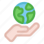 care, hand, earth, globe, environment, world 