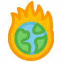 earth, fire, hot, warning, danger
