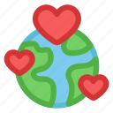 earth, globe, love, hearts, care, environment