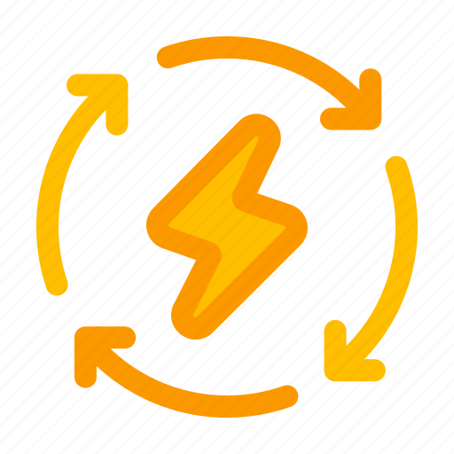 Energy, electricity, bolt, cycle, recycle icon - Download on Iconfinder