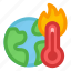 global, warming, temperature, thermometer, fire, hot 