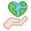 hand, care, earth, environment, heart, love 