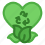 love, heart, recycle, recycling, leafs, ecology 