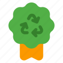 medal, badge, recycle, recycling