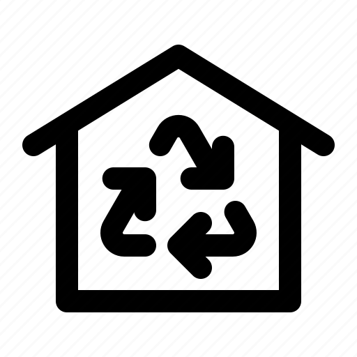 House, recycle, home, renovation, reuse, eco icon - Download on Iconfinder