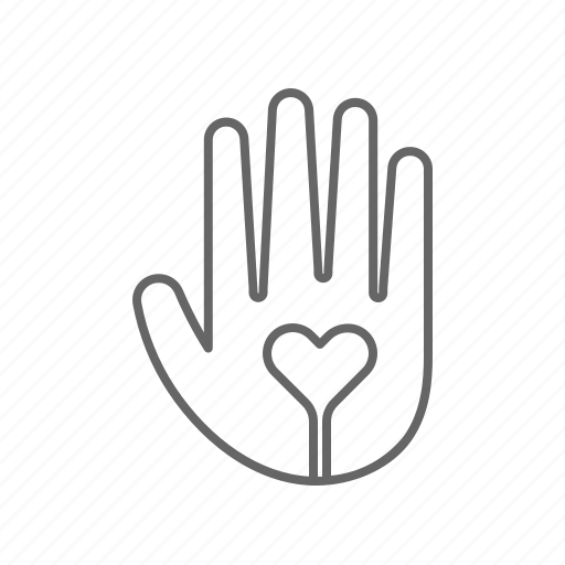 Charity, hand, heart icon - Download on Iconfinder