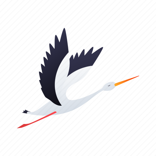 Stork, newborn, bird, baby delivery icon - Download on Iconfinder