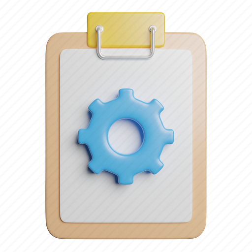 Management, gear, settings, marketing, configuration, time 3D illustration - Download on Iconfinder