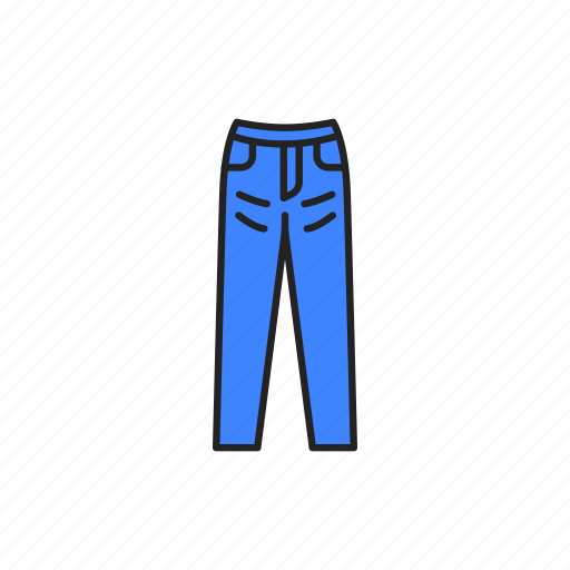 Jeans, pants, blue icon - Download on Iconfinder