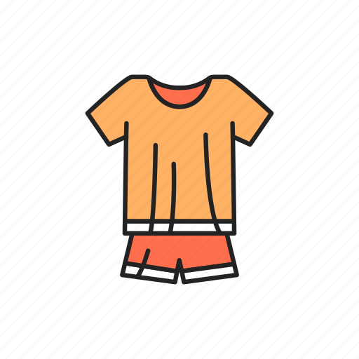Lady, pajamas, t, shirt, shorts icon - Download on Iconfinder