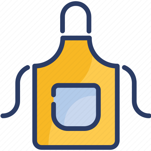 Apron for kitchen, chef, cooking, food, pocket, protection, yellow icon - Download on Iconfinder