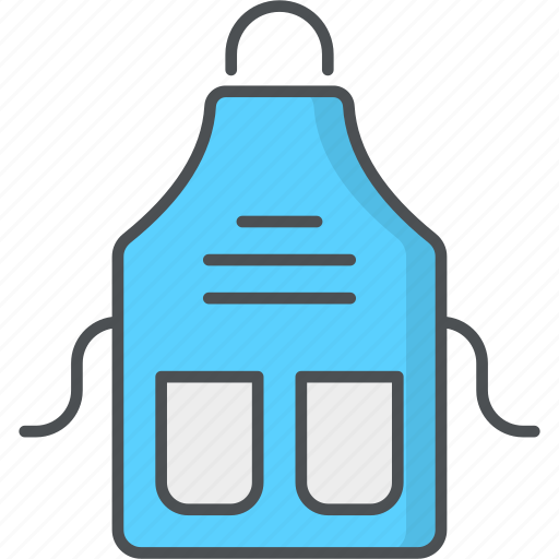 Apron, cooking, kitchen, barber, denim, haircut icon - Download on Iconfinder
