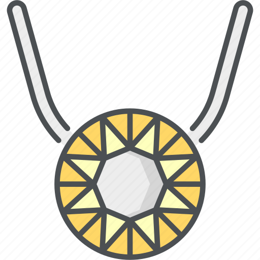 Necklace, first, medal, medallion, neckless, chain, jewelry icon - Download on Iconfinder