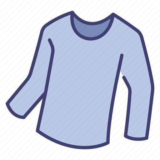 Clothes, clothing, garment, long, sleeve, tshirt, wear icon - Download on Iconfinder