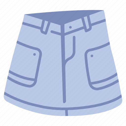 Clothes, clothing, denim, garment, skirt, style, wear icon - Download on Iconfinder