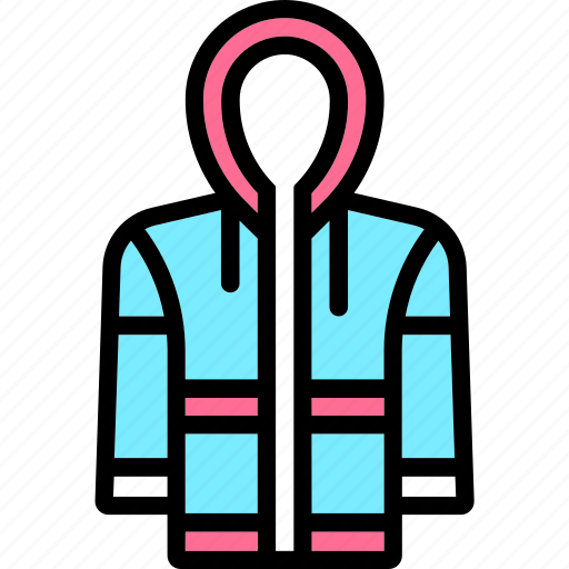 Hoody, jacket, proof, raincoat, resistant, water icon - Download on Iconfinder