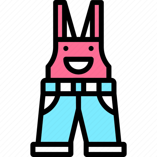 Baby, bib, clothes, dungarees, overalls icon - Download on Iconfinder