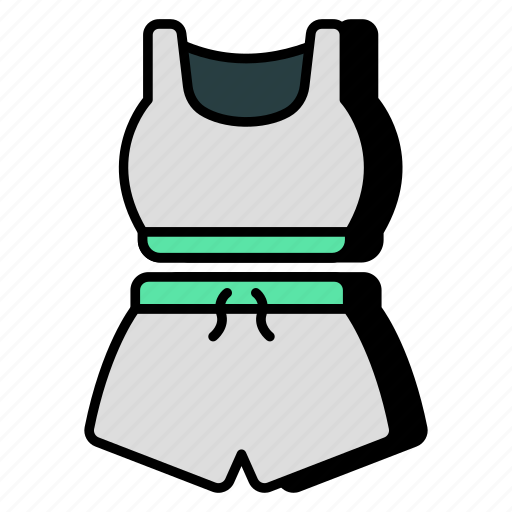 Womenswear, sports outfit, sports dress, attire, apparel icon - Download on Iconfinder