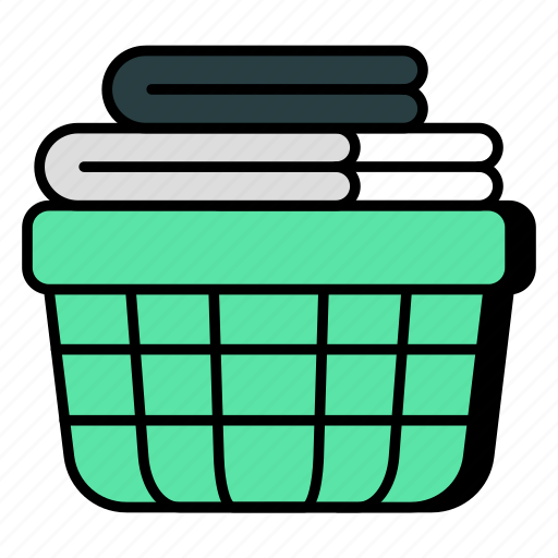 Laundry basket, laundry bucket, clothes basket, clothes bucket, laundry wicker icon - Download on Iconfinder
