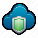 cloud, protection, security, shield
