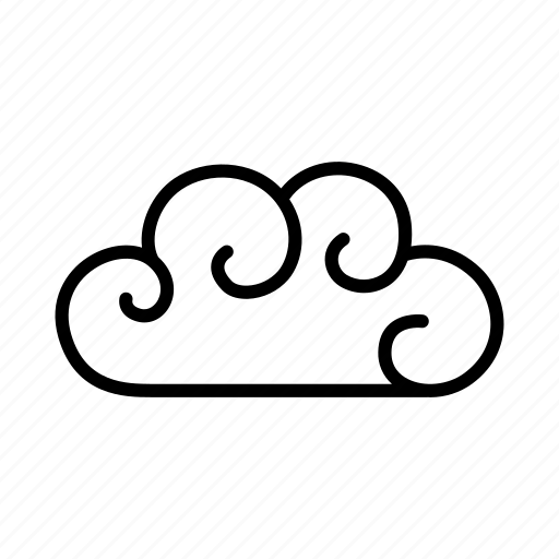 Cloud, weather, curl, sky, retro icon - Download on Iconfinder