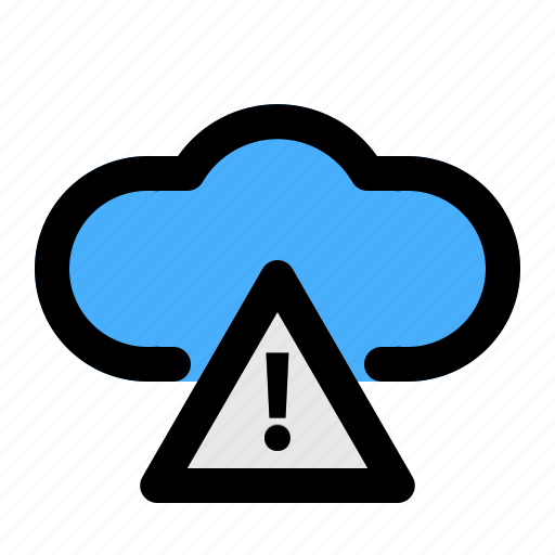 Cloud, communication, data, network, storage, warning icon - Download on Iconfinder