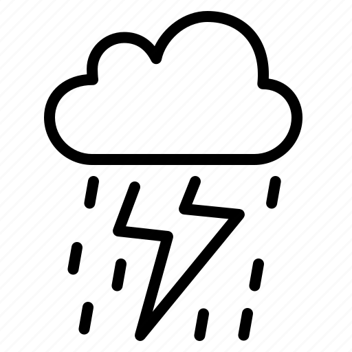 Cloud, lightning, rain, rainy, storm, weather icon - Download on Iconfinder